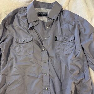 Hooey Light Gray Snap Shirt